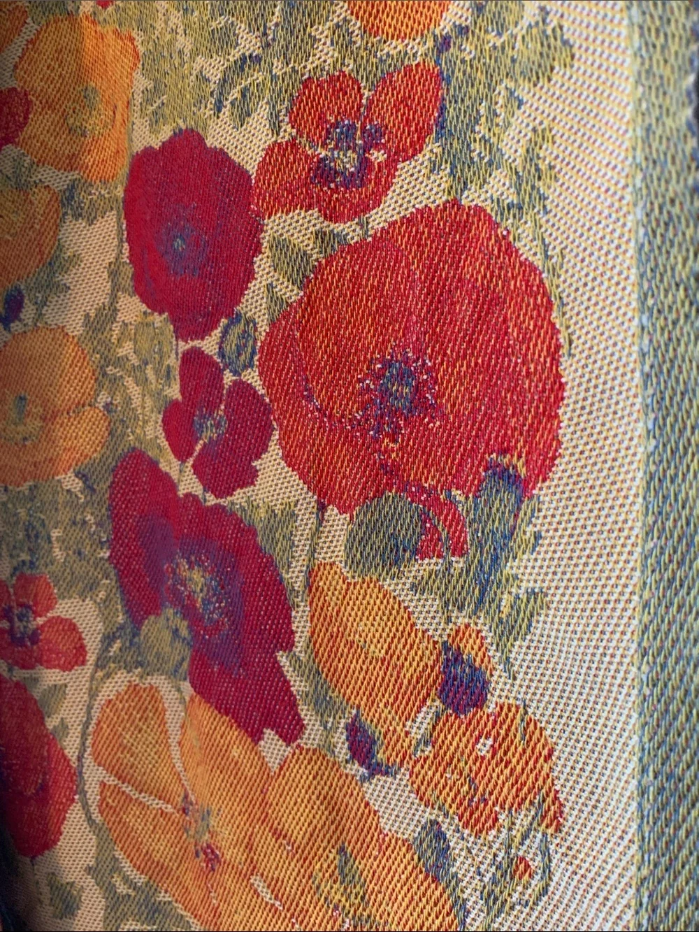 2 New Ekelund Made in Sweden Tea Towels Eggplant & Poppies